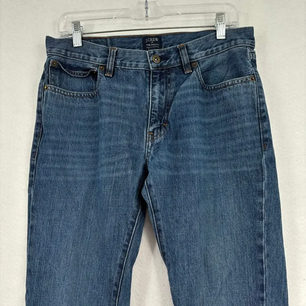 J.‎ Crew The Driggs 100% Cotton Jeans Slim Leg Medium Wash Men's Size 30 x 30